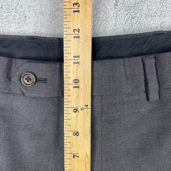 Brooks Brother Dress Pants Men's W34 (32) Gray 100% Wool Straight Leg - Picture 11 of 13